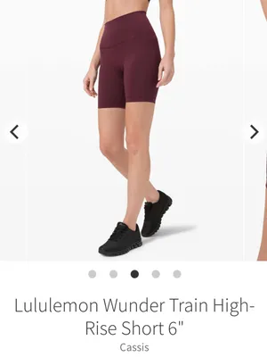 Lululemon wunder train high rise short 6” Sz 2 color Cassis thumbnail 11