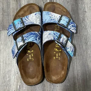 Papillio Birkenstock Stylish Blue Patterned Sandals thumbnail 9