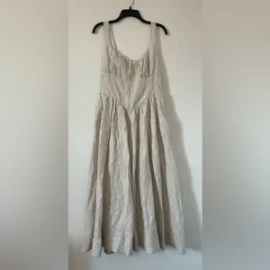 Reformation Balia Linen Midi Dress striped sz 12 nwt thumbnail 4