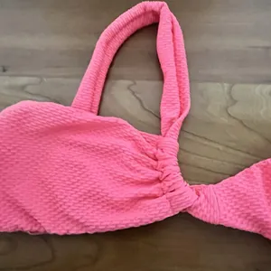 Aerie Jacquard One Shoulder Bandeau Bikini Top Size Medium‎ Pink thumbnail 2
