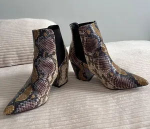 Snakeskin Shein Boots Heeled thumbnail 2