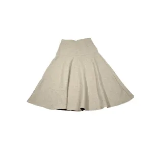OGL FuzzLuxe Flared Maxi Skirt Heather Beige Cashmere Like Size Medium Tan thumbnail 2