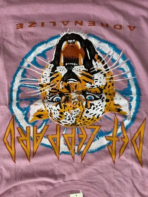 NWT Letluv Def Leopard Adrenalize Tour Tee 🐆 ~ Size XXS Oversized Anthropologie thumbnail 9