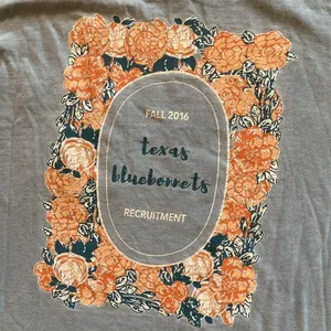 Comfort Colors Texas Bluebonnets Recruitment Flower T-Shirt Blue Size Medium thumbnail 2