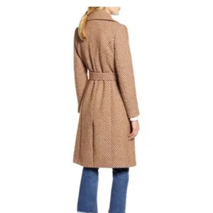 Halogen Atlantic x Pacific Herringbone Belted Coat thumbnail 2