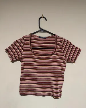 Brandy Melville Melville Square Neck Striped Top thumbnail 2