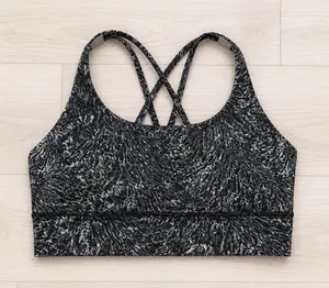 Lululemon Women's Energy Bra Long Line Yoga Athletic Sports Bra 10 Gray thumbnail 1