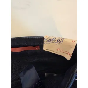 Pilcro‎ Anthropologie High-Rise Flare Jeans Dark Indigo Patch Pocket Size 27 NEW thumbnail 9
