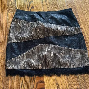 Miss Me MM Couture sequin and lace gold and black mini skirt NEW with tags thumbnail 2