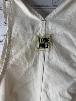 Lykke Wullf women’s cream colored over alls size small thumbnail 7