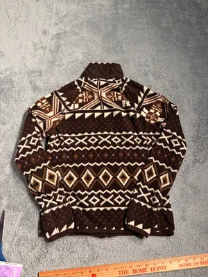 Lauren Ralph Lauren ACTIVE fleece puffer Aztec print brown small thumbnail 11