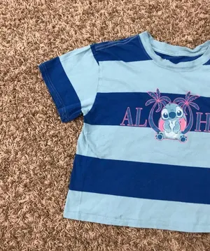 Stitch Aloha striped graphic t-shirt thumbnail 5
