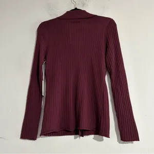 Abercrombie & Fitch 100% Merino Wool Ribbed Collared Sweater Preppy Academia thumbnail 6