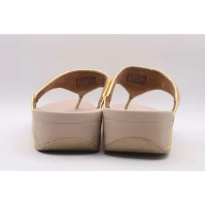 FitFlop Glitzy Lottie Thong Sandals Gold Metallic Leather Straps Womens Size 9 thumbnail 6