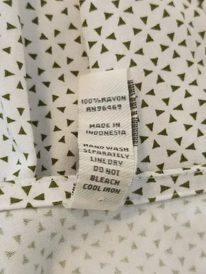 Valija White and Green Geometric Print Mini Babydoll Dress Size Small thumbnail 9