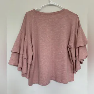 Blu pepper embroidered ruffled sleeve top thumbnail 5