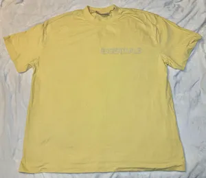 Fear Of God Essentials Shirt Mens XXL Yellow Short Sleeve Spell Out thumbnail 1