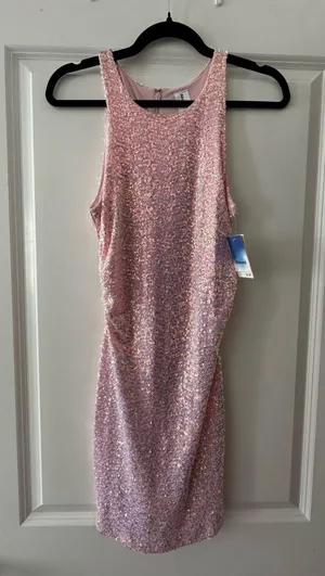 Pink sequins bodycon dress - NWT thumbnail 1