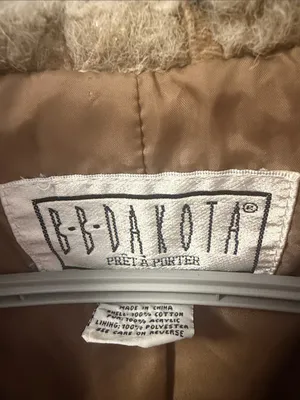 Y2K BB Dakota Penny Lane Vintage Faux Shearling Corduroy Jacket XL thumbnail 4
