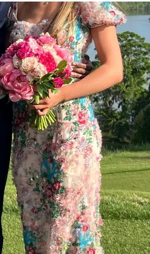 Sherri Hill 55167 Viral Floral Print Beaded Prom Gown thumbnail 3