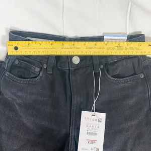 NWT black Pull & Bear Mid Waist Straight Leg Jeans Size 0 thumbnail 10