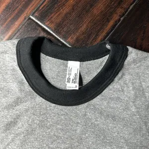 Crewneck, short sleeve crop top T-shirt, Los Angeles Apparel tri blend thumbnail 4