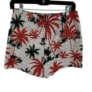 TopShop Tropical Print Palm Tree Mini‎ Skirt Skort Shorts Resort Wear Size 6 thumbnail 4