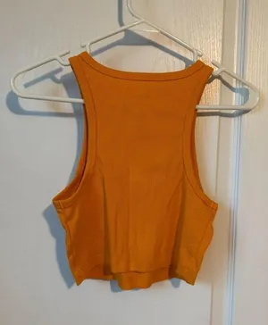 Target Mustard Ribbed Cropped Tank thumbnail 2