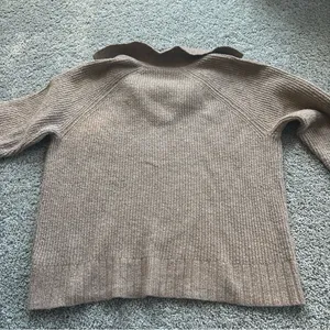 American Eagle Tan Knit Collared Sweater Size Extra Small thumbnail 6