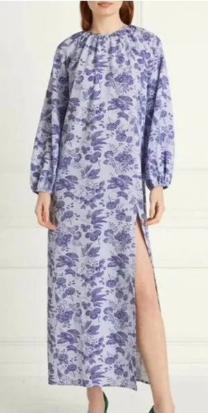 Hill House the Simone Dress Lilac Tonal Floral print size M NWT thumbnail 1