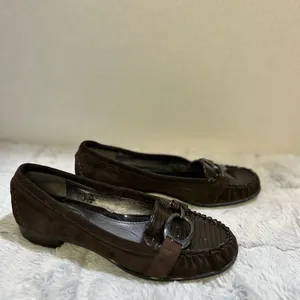 Alfani Dark Brown Suede Loafers with Buckle Detail thumbnail 10