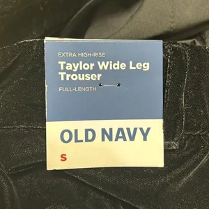 Old Navy Black Extra High Rise Velvet Wide Leg Pants(Size Small) thumbnail 9