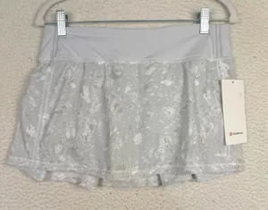 NWT! Lululemon Pace Rival MR Skirt Terrazzo Marble Silver Ice Size 6 Athleisure thumbnail 1