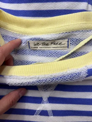 Free People Classic Stripped Oversized Crewneck thumbnail 8
