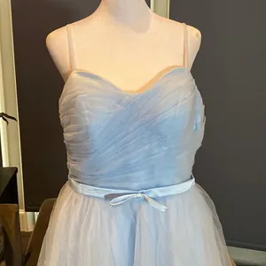 Women’s Tea Length Blue Prom Party Dress Corset Back Sweetheart Neckline Size 14 thumbnail 2