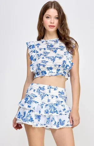 Blue And White Floral Set thumbnail 1
