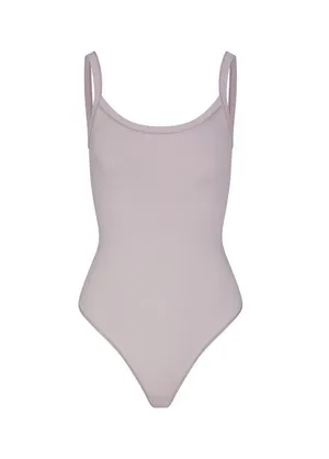 Skims Cotton Jersey Scoop Neck Bodysuit Oyster Size Large thumbnail 1