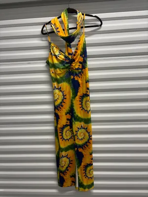 Fun Summer Dress With Spaghetti Strap And Scarf thumbnail 7