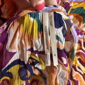 Anthropologie The Marais Printed Chiffon Maxi Dress‎ XS Boho Tiered Ruffle thumbnail 6