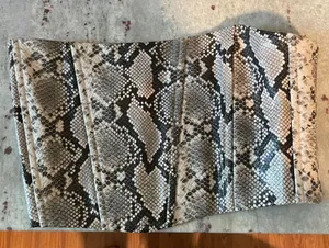 Snakeskin Corset Top Gray thumbnail 1