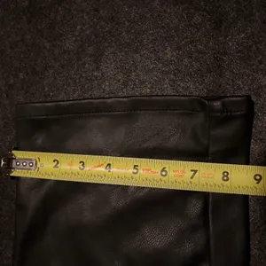 H&M Faux‎ Leather Pants Size 8 Black Straight Leg Casual Career thumbnail 8