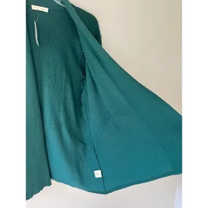 Dress Barn Retrology Sz M Green Stretch Open Cardigan Sweater Long Sleeves‎ thumbnail 3