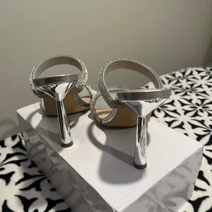 SheIn Women’s silver sparkly heels thumbnail 2