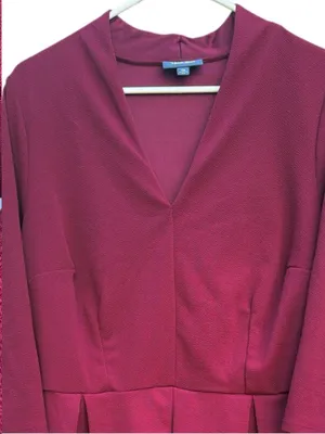 EUC ModCloth V Neck Knee Length Dress Size 1X thumbnail 3