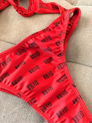 Two Wolves Swimwear one piece all over spell out size XS thumbnail 6