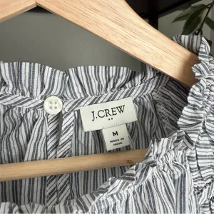 J. Crew Striped Flutter Sleeve Top thumbnail 5