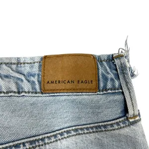 American Eagle 90s Maxi Skirt 4 Light Wash Distressed Denim Slit Grunge READ!‎ thumbnail 16