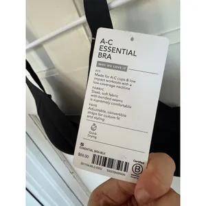 NWT Athleta Black A-C Cup Essential bra‎ size small thumbnail 3