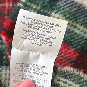 J.Crew Plaid Scarf Womens OS Red Green Holiday Academic Wool Blend Made in Italy thumbnail 4