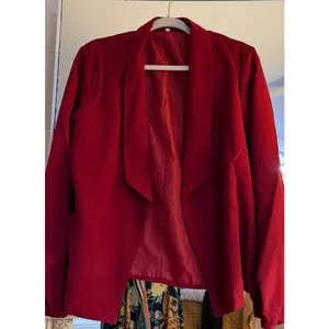 NEW Cropped Formal Open Front Blazer Long Sleeve Loose Blazer L thumbnail 3